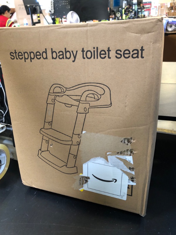 Photo 1 of Zieyeen Potty Training Seat with Step Stool Ladder, Toddler Potty Training Toilet for Boys Kids, Potty Chair Adjustable Potty Seat for Toilet with Anti-Slip Wide Steps Splash Guard Safety Handles