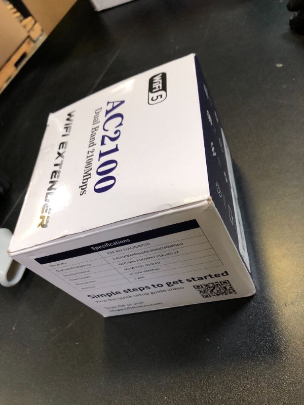 Photo 1 of 2025 AC2100 WiFi Extender - WiFi Extender Signal Booster with Gigabit Ethernet Port, WiFi Booster Dual-Band(5.8G&2.4G) Coverage to 12888 sp.ft, Faster Speed, Compatible with Multiple Devices