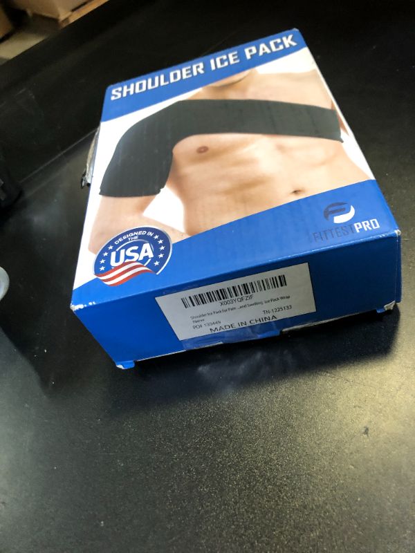 Photo 1 of Fittest Pro Shoulder Ice Pack Wrap, HSA or FSA Eligible, Reusable Cold Therapy Wrap for Tendonitis, Swelling, Rotator Cuff, and Recovery - Shoulder Brace Compression Sleeve