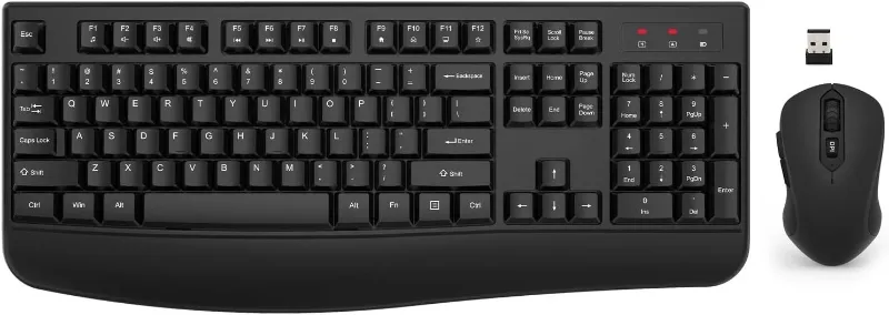 Photo 1 of C203 Wireless Keyboard and Mouse Combo – Black – 2.4GHz Cordless Set for systems
