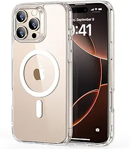 Photo 1 of ESR for iPhone 16 Pro Max Case Clear, Compatible with MagSafe, Magnetic Slim Phone Case for iPhone 16 Pro Max, Camera Protection, Shockproof Thin Cover, Resists Yellowing and Scratches, Clear
