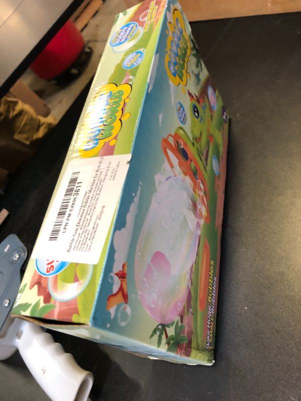 Photo 1 of Electric Dinosaur Bubble Machine Gun for Kids Ages 4-8, Big Dino Bubble Blaster with Bubble in Giant Bubble Design, Outdoor Backyard Toys Fun for Toddlers 1-3-5 Birthday Parties