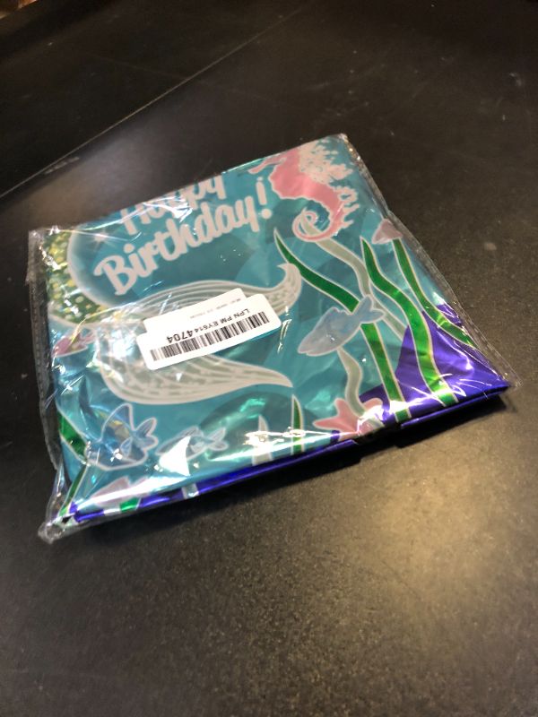 Photo 1 of Mermaid Birthday Decoration Kit - Balloons, Foil Balloons, Tail Balloons for Girls - Sea Party (Number 4)