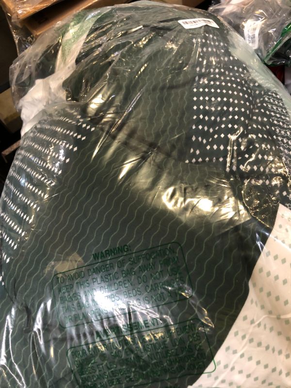 Photo 1 of Litanika Dark Emerald Green Bed Comforter Queen Set, 3 Pieces Forest Bedding Set, Double Colorblock Stripe Vintage Bed Set (90x90Comforter, 2 Pillowcases)