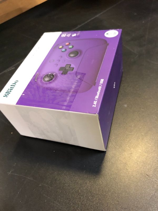 Photo 1 of 8Bitdo Ultimate 2.4G Wireless Controller, Hall Effect Joystick Update, Gaming Controller with Charging Dock for PC, Android, Steam Deck & Apple, Purple