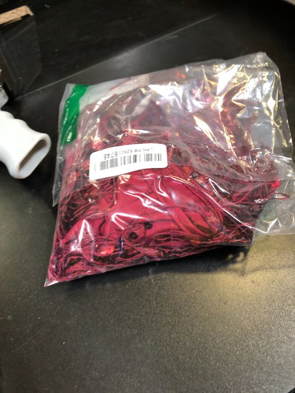 Photo 1 of Sequin Fringe Bodysuit for Women Tour Outfits Tassel Cami Leotard One Piece Bodysuit Latin Jazz Dance Romper Dress Acrobat Costume Trapeze Artist Rave Concert Outfits Party Clubwear Wine Red XS