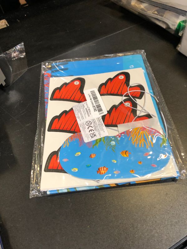 Photo 1 of NEBURORA 2 Pack Pin The Fin on The Clownfish Party Game 2 Large 21"x 28" Posters with 48pcs Stickers Ocean-Themed Birthday Party Supplies Decorations for Kids Boys Classroom Game Wall Home Decor