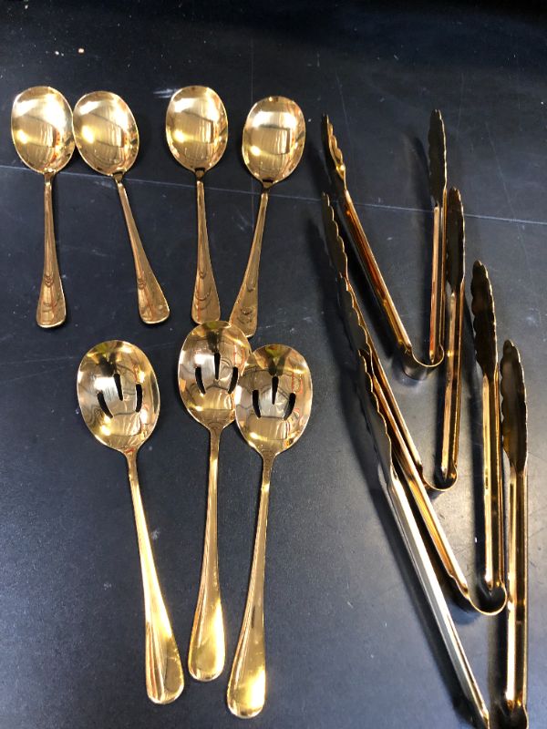 Photo 1 of GOLD SERVING UTENSILS