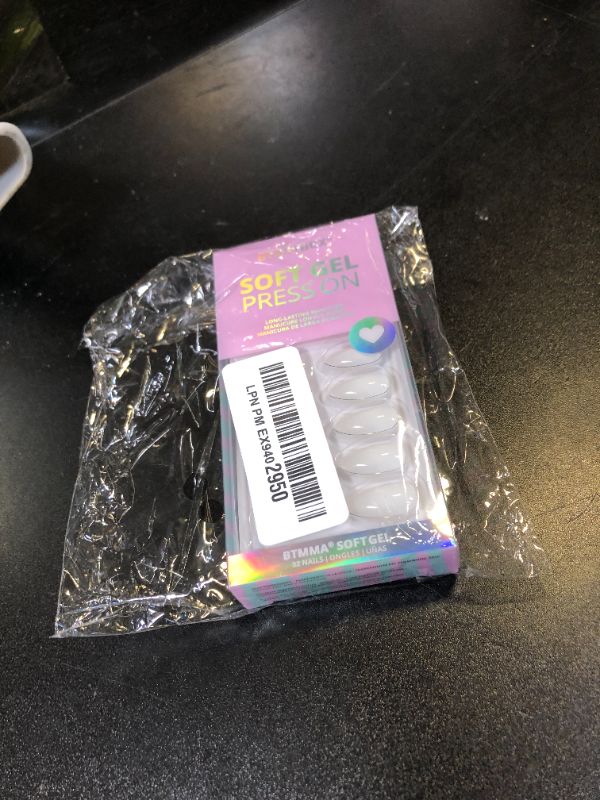 Photo 1 of BTArtbox White Press On Nails Short - Soft Gel Press on Nails Almond, White Glue on Nails with Nail Glue, Reusable Stick on Nails in 16 Sizes, Cream Puff