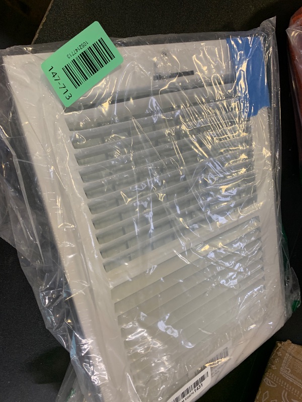Photo 1 of 12 x 8 Inch [Duct Opening] Air Vent Covers for Wall or Ceiling - High Airflow 2 Way Steel Ventilation - Adjustable Wall/Ceiling Register, 13-3/4 Inch x 9-3/4 Inch [Overall Dimensions]