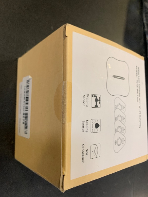 Photo 1 of Smart Water Leak Detectors for Home WiFi with App Alerts, Stechro Ajustable 120dB Water Sensor Alarm Leak Detector for Basements Sink Kitchen Laundry, 4 Water Sensors & 1 Gateway