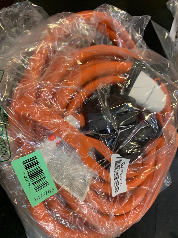 Photo 1 of VEVOR 25 ft Dryer Extension Cord, 4-Prong NEMA 14-30P to 14-30R Dryer Cord, 125V/250V, STW 10AWG/4C, 30A, Pure Copper Wire Cable with Black Non-Woven Bag and PVC Cable Tie, for Outdoor & Indoor Use