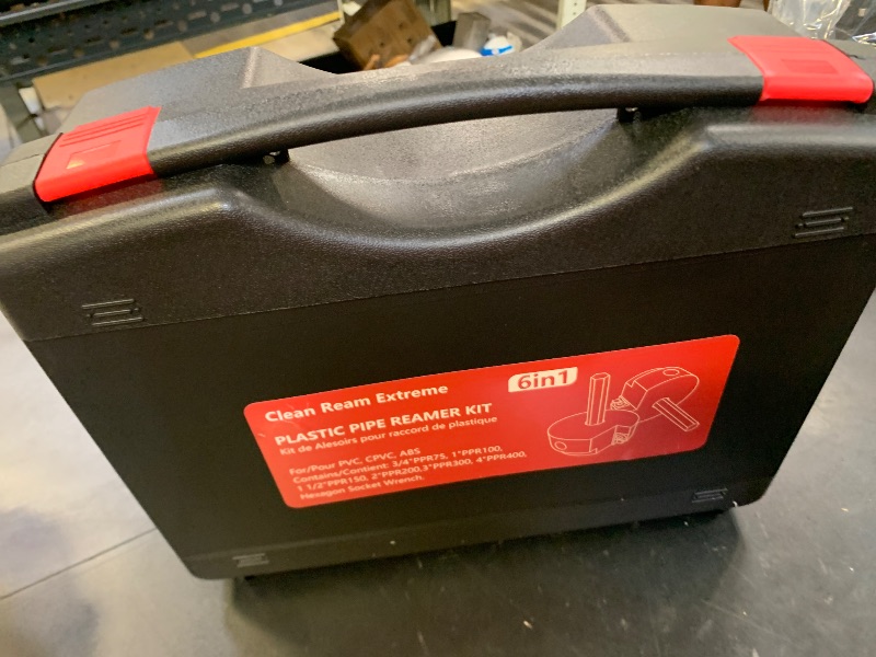 Photo 1 of 6 Piece PVC Pipe Reamer Kit With A Socket Wrench, 0.75" 1" 1.5" 2" 3" 4 Inch Plastic Pipe Fitting Reamer Tools Contain PPR75, PPR100, PPR150, PPR200, PPR300, PPR400, Fit Standard 3/8" & 1/4" Drills