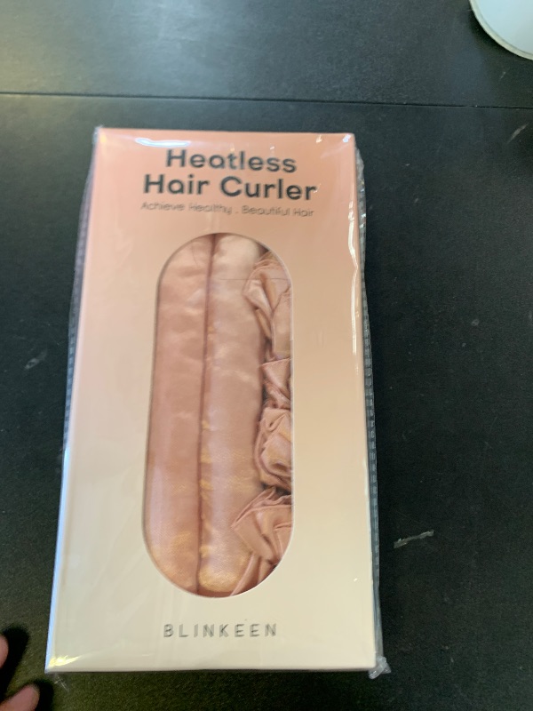 Photo 1 of BLINKEEN Satin Heatless Hair Curlers 3Sets/6PCS, Pillow Soft Rollers with Caps, No Heat Curling Rods and Headband for All Hair Types (3Sets-Pink)