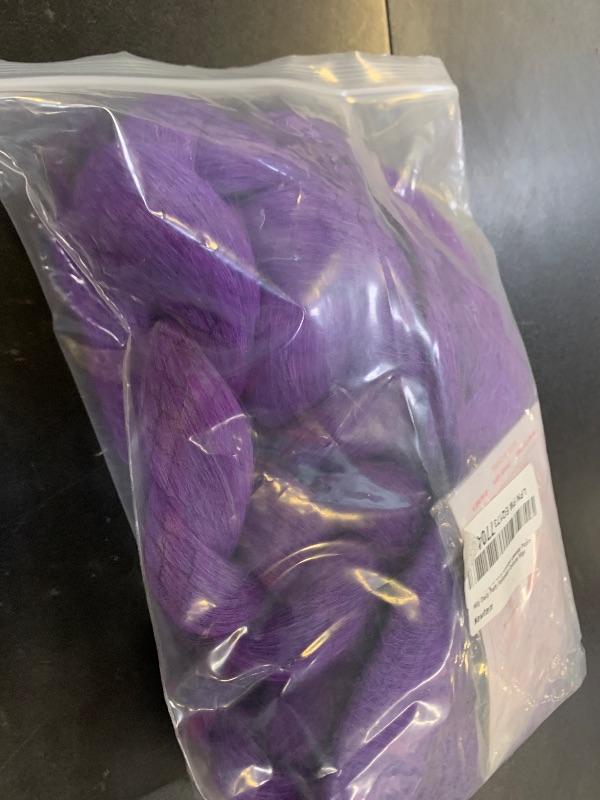Photo 1 of WAVELNM Kids Purple Braid Wigs Long Light Purple Wig for Girls Children Lavender Purple Wig with Braided Daily Party Halloween Costume Wigs