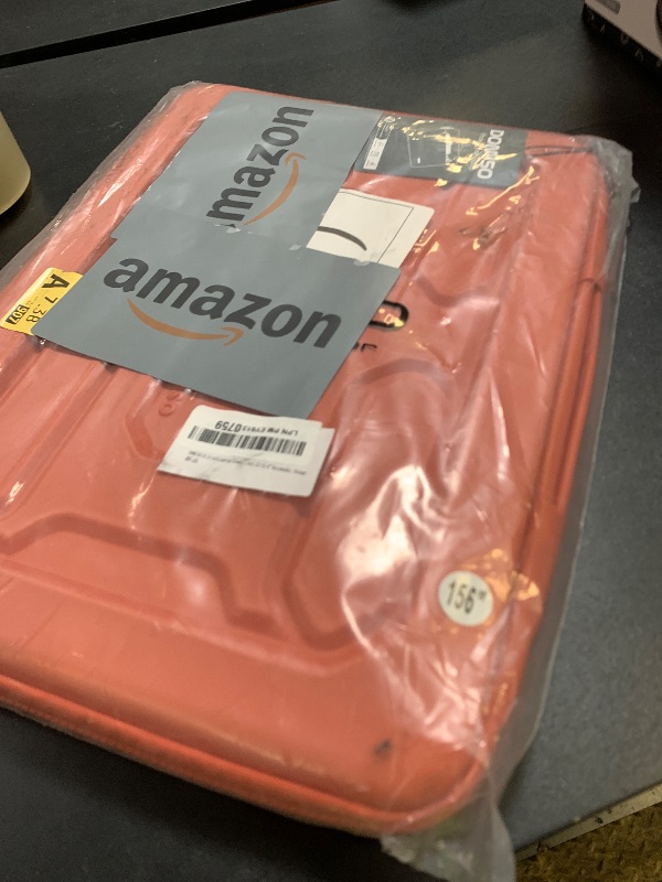 Photo 1 of DOMISO 15.6 inch Laptop Sleeve with Handle Shockproof Waterproof EVA Protective Case for 15.6" Yoga 720 IdeaPad 310 320 ThinkPad T570/Legion 5 Gen 6/HP Envy 15/15.6" Notebooks, Orange