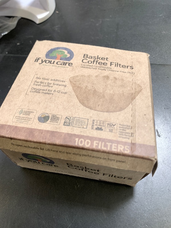 Photo 1 of If You Care Unbleached Coffee Filters Basket, 8 inch, 100 ct
