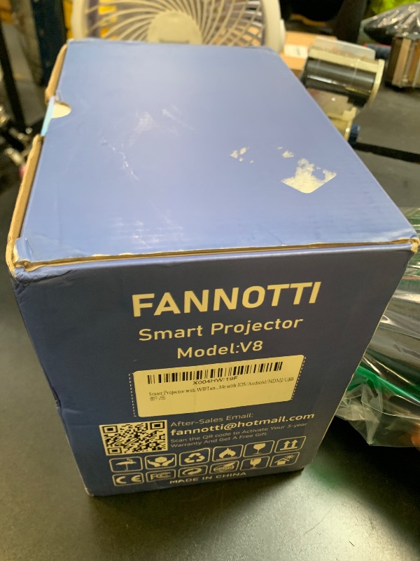 Photo 1 of FANNOTTI Smart Projector with WIFI and Bluetooth, 800ANSI Native 1080P Portable Projector Built-in Apps, Auto Keystone & Electric Focus Movie Projector for Home Theater, Compatible with IOS/Android/HD