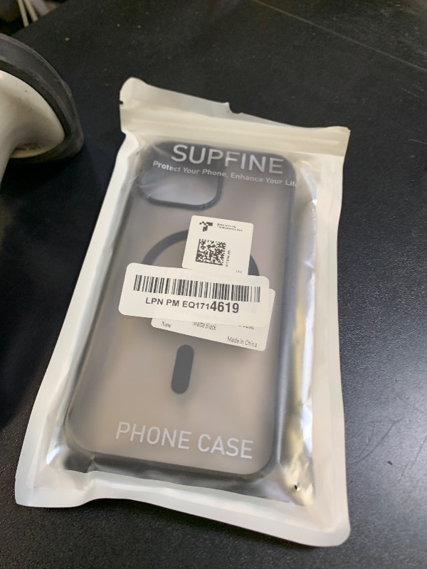 Photo 1 of SUPFINE Magnetic for iPhone 13 Pro Max Case (Compatible with MagSafe) (Military Grade Drop Protection) Translucent Matte Shockproof Phone Cover,Black
