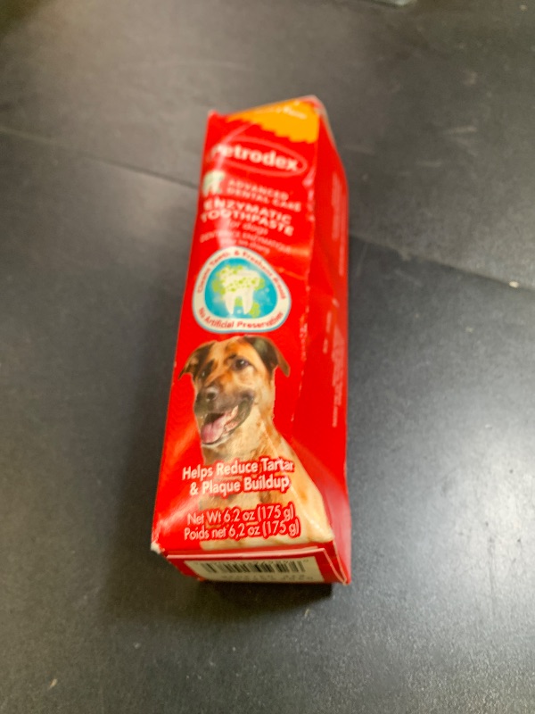 Photo 1 of Petrodex Toothpaste for Dogs and Puppies, Cleans Teeth and Fights Bad Breath, Reduces Plaque and Tartar Formation, Enzymatic Toothpaste, Poultry Flavor, 6.2oz