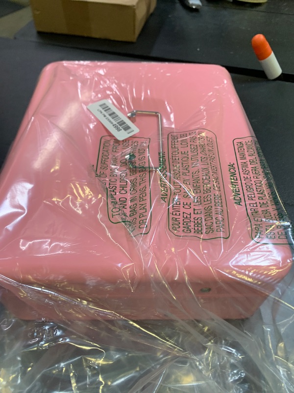 Photo 1 of Cash Box with Money Tray and Combination Lock, Large Money Box for Cash Regiser, Safe Lock Box for Money Saving Metal 11.8"x9.45"x3.54" Pink XL Large