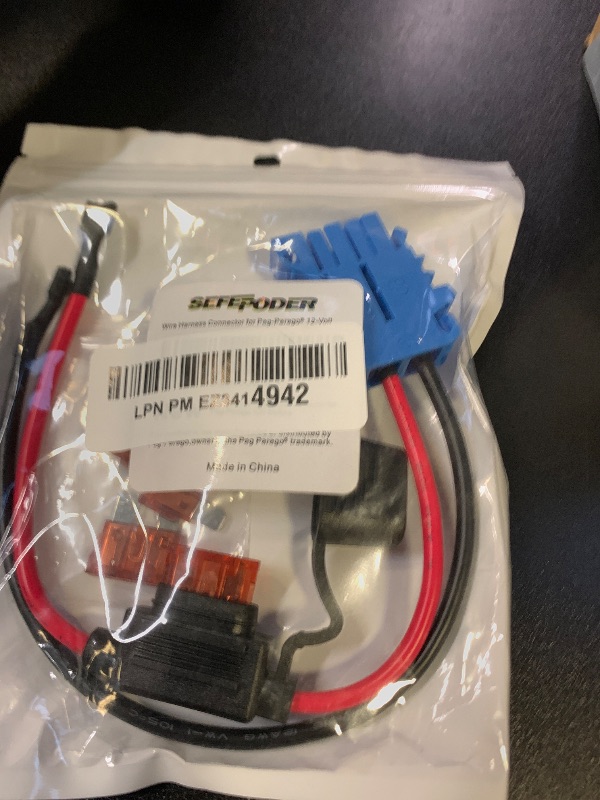 Photo 1 of SEFEPODER Replacement Wire Harness Connector Compatible with Peg Perego Children Ride-on Car, 12AWG Wire with Fuse, Lithium LiFePO4 and Lead-Acid Batteries Both Available