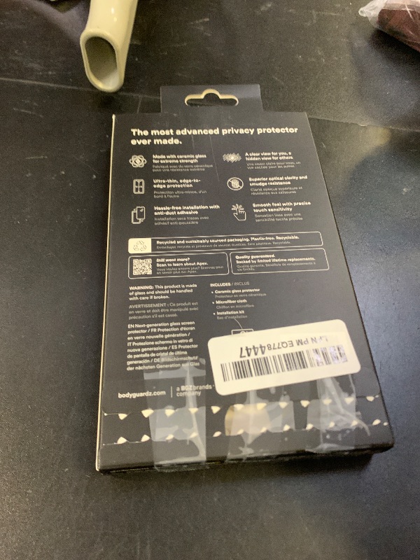 Photo 1 of BodyGuardz Apex Privacy Compatible with iPhone 16 Pro Max Screen Protector - 2-Way Privacy With Impact Technology - 9H Hardness Tempered Glass - Easy Install - Case Friendly