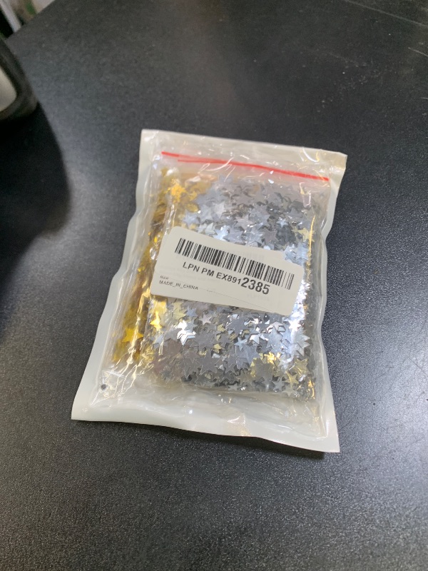 Photo 1 of Hestya 60g Star Confetti Glitter Table Confetti Metallic Foil Stars for Party Wedding Festival Decorations(Gold Silver 60g,10mm and 6mm)