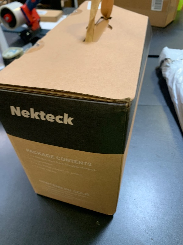 Photo 1 of Nekteck Shiatsu Neck Massager for Pain Relief Deep Tissue with Heat, 3D Kneading Massage Pillow Back Shoulder Massagerfor Body Muscle, Plug-in Use for Home Office Car, Gifts for Mom Dad Him Her