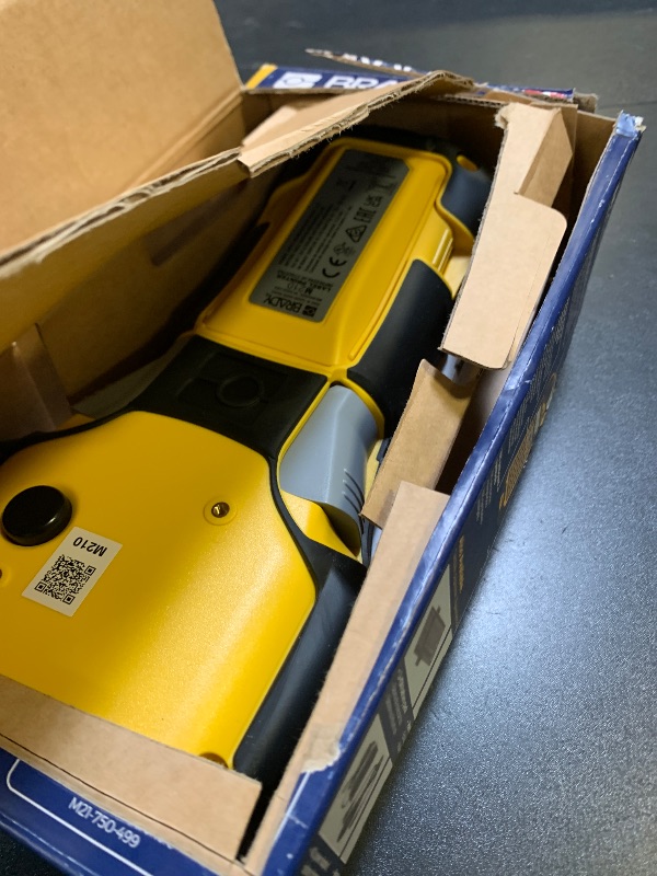 Photo 1 of Brady M210 Portable Label Printer with Rubber Bumpers, Multi-Line Print, 6 to 40 Point Font (Replaces BMP21-PLUS Printer), Yellow/Black, 9.5 in H x 4.5 in W x 2.5 in D