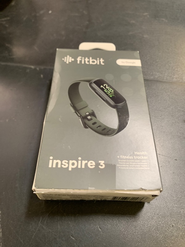 Photo 1 of Fitbit Inspire 3 Health &-Fitness-Tracker with Stress Management, Workout Intensity, Sleep Tracking, 24/7 Heart Rate and more, Midnight Zen/Black One Size (S & L Bands Included)