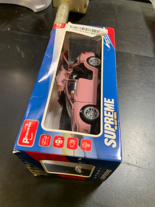 Photo 1 of 1:32 Scale Car Model X Alloy Diecast Pull Back Electronic Toys with Lights and Music, Mini Vehicles Toys for Kids Gift Car Lovers Collection (Model X-Special Pink)