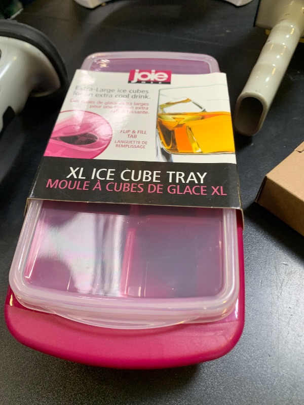 Photo 1 of Joie Extra Large Ice Cube Tray, Covered and Stackable, No-Spill Removable Lid, Pop Open Door for Easy Refills, Keeps Ice Fresh, Freezer Durable, Dishwasher Safe, Colors May Vary