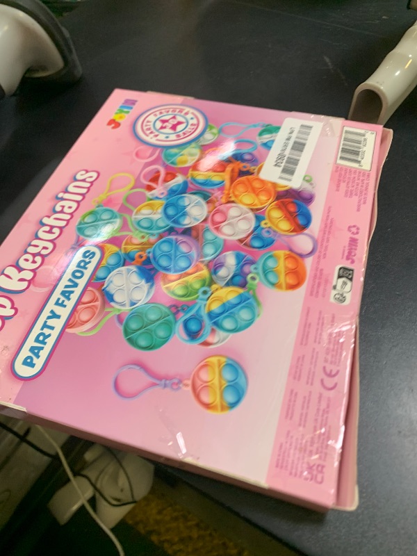 Photo 1 of JOYIN Round Pop Fidget Keychain 30 Pack Pop Fidget Toys Bulk Party Favors for Kids 4-8,8-12 Years, Halloween Goodie Bags Stuffers Back to School Gifts for Students Classroom Prizes Sensory Toys