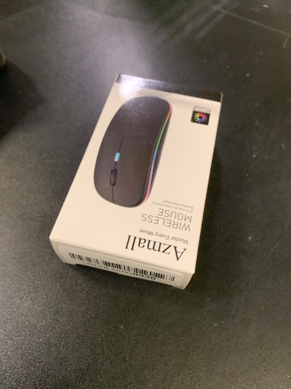 Photo 1 of Azmall Bluetooth Wireless Mouse,LED Rechargeable Silent Mouse with 2.4GHz USB-A/USB-C Receiver & Type-C Adapter, Compatible with Laptop MacBook Pro/Air iPad Mac Tablet PC- Black