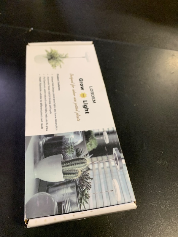 Photo 1 of LORDEM Grow Light, Full Spectrum LED Plant Light for Indoor Plants, Height Adjustable Growing Lamp with Auto On/Off Timer 4/8/12H, 4 Dimmable Brightness, Ideal for Small Plants