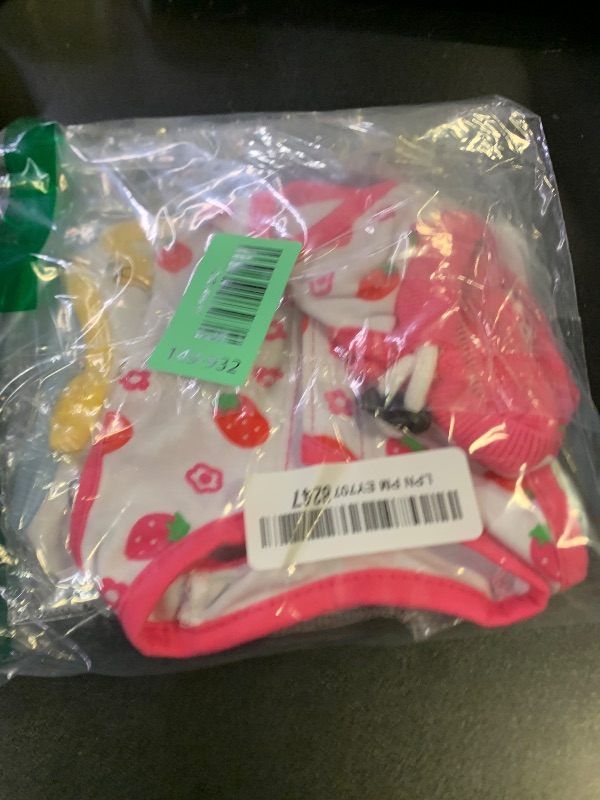 Photo 1 of Nuanchu 3 Pieces Cat Recovery Suit Kitten Recovery Suit E-Collar Alternative for Cats and Dogs Abdominal Skin Anti Licking Pajama Clothes Sets(Small,Strawberry Style,Colorful)