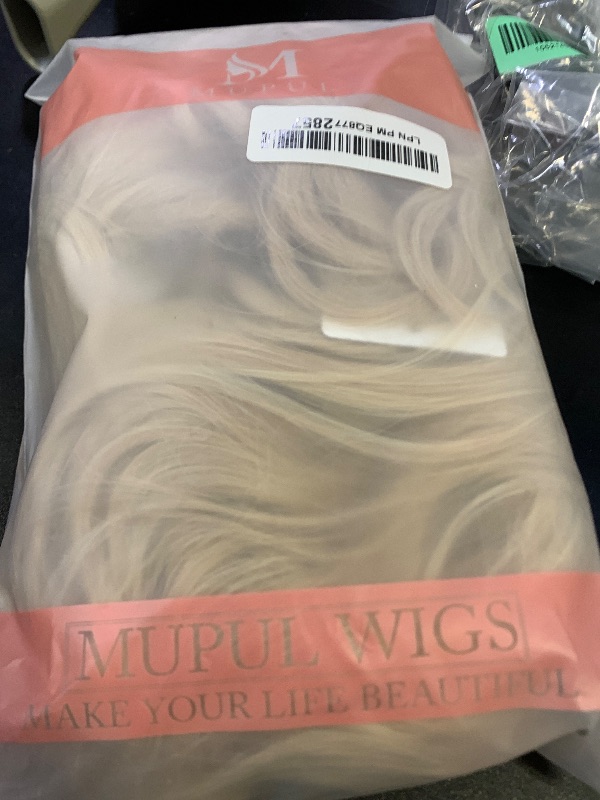 Photo 1 of MUPUL Long Blonde Wig Wavy,Long Blonde Curly Wig Cosplay,Halloween Costume Wigs For Women