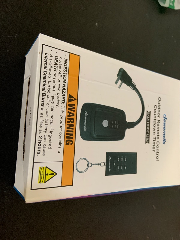 Photo 1 of DEWENWILS Light Sensor Timer Waterproof, Plug in Timer Switch, 100 ft Range Remote Control with 2 Grounded Electrical Outlets for Outdoor String Lights, 15A 1/2HP UL Listed