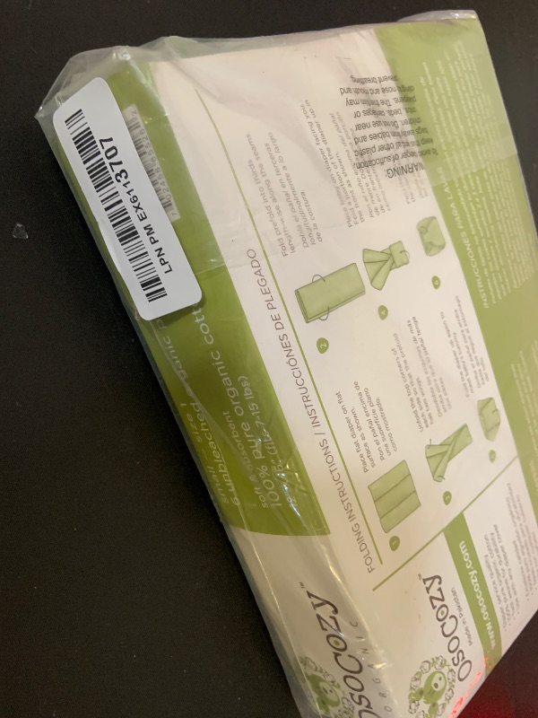Photo 1 of OsoCozy Organic Cotton Prefold Cloth Diapers Traditional Fit Small 4x8x4 Layering (6pk) - Super-Soft, Thick, Absorbent and Durable. Unbleached Natural Color, Fits 7-15 lbs.