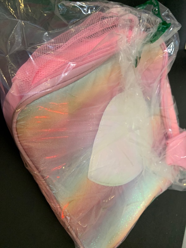 Photo 1 of Samhe Lunch Box for Kids Girls, Insulated Rainbow Tote Bag Leakproof Thermal Cooler Reusable Lunch Bag for School Office Outdoor (Pink with Strap)