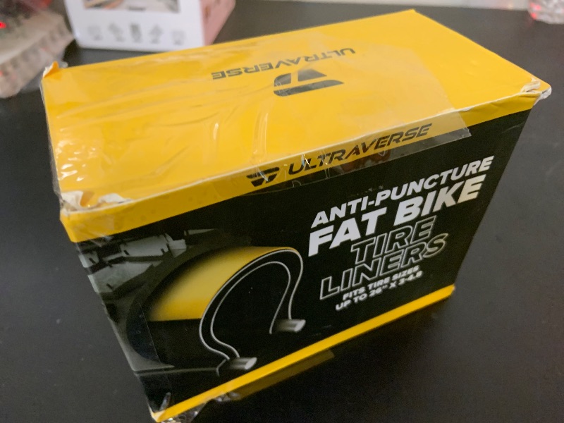 Photo 1 of Ultraverse Fat Tire Liners Tube Protection Against Flats, 20, 24 and 26 inch x 4.0 tire Size, Durable Extruded Plastic Shield for Puncture Free Bike Rides – 2 Pack