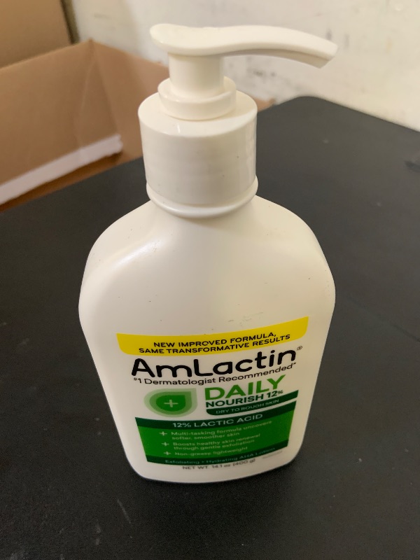 Photo 1 of AmLactin Daily Nourish 12% - 14.1 oz Body Lotion with 12% Lactic Acid - Exfoliator and Moisturizer for Dry Skin (Packaging May Vary)?