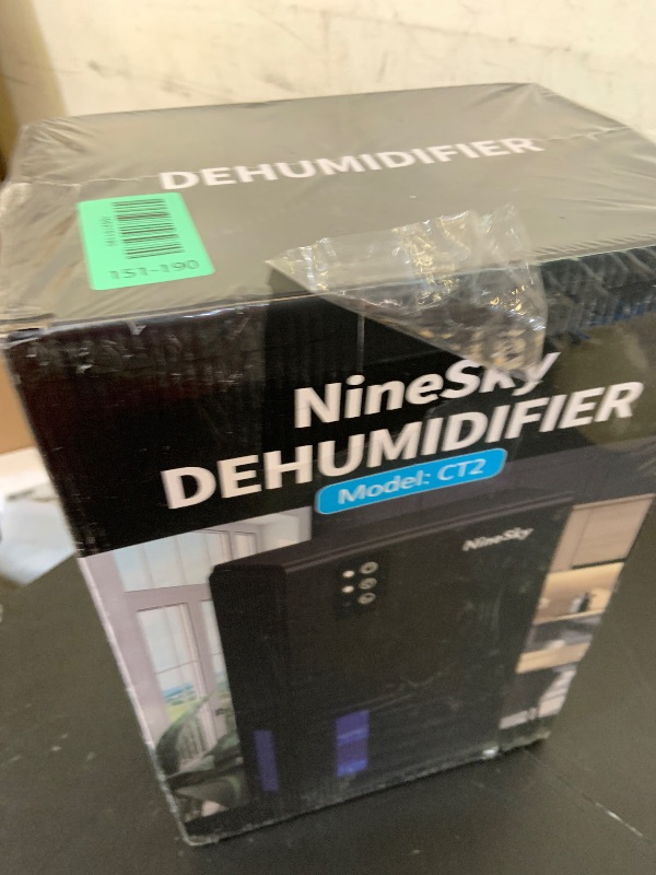 Photo 1 of NineSky Dehumidifier for Home, 95 OZ Water Tank, (1000 sq.ft) Dehumidifiers for Bathroom Bedroom Basement with Auto Shut Off,7 Colors LED Light (Black)