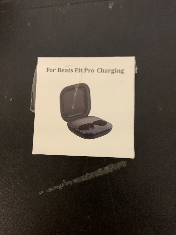 Photo 1 of Jinstyles Wireless Charging Case Compatible for Beats Fit Pro, Portable Charger Case Replacement with Bluetooth Pairing Sync Button, 700mAh Built-in Battery (Not Included Earbuds) (Black)