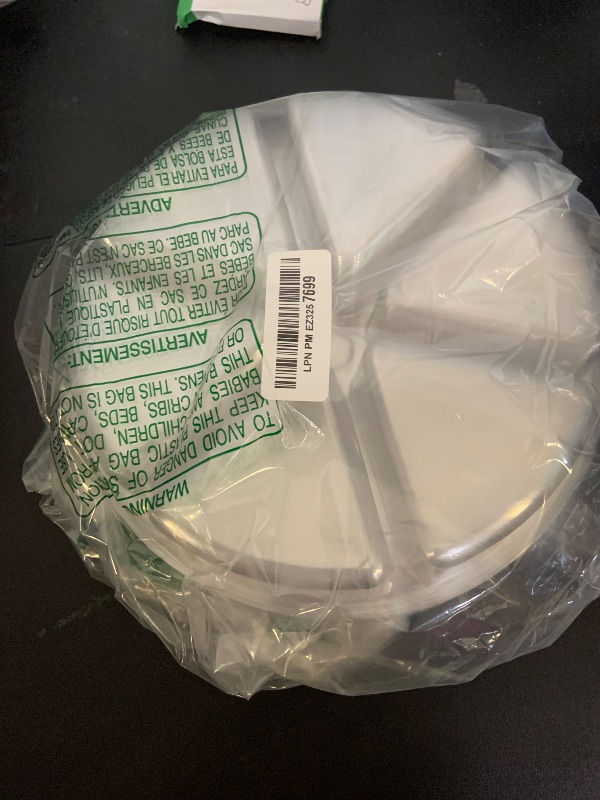 Photo 1 of Baderke 10 Pack 10 Inches Round Plastic Serving Tray 6 Sectional Plastic Appetizer Tray with Lid Clear Food Platters Round Platter Container Veggie Fruit Organizer for Party and Buffet (Clear)