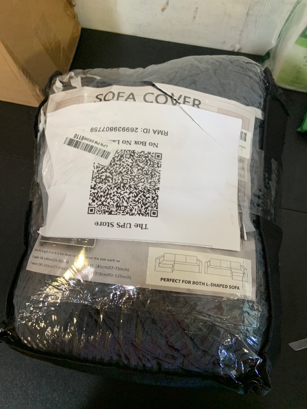 Photo 1 of XINEAGE Sectional Couch Covers High Stretch 2 Pieces L Shape Sofa Cover with 2pcs Pillowcases Corner Couch slipcovers Chaise Cover with Elastic Bottom 3 Seats + 2 Seats (Dark Gray)