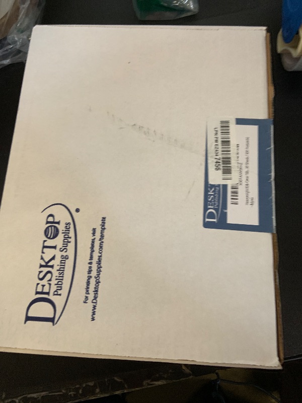Photo 1 of 8.5" x 11" Blank White Perforated Cardstock Paper - 2 Per Sheet Breaks to 5.5" x 8.5" - Inkjet/Laser Printable - For Postcards, Flash Cards, Index Cards - 250 Sheets / 500 Cards