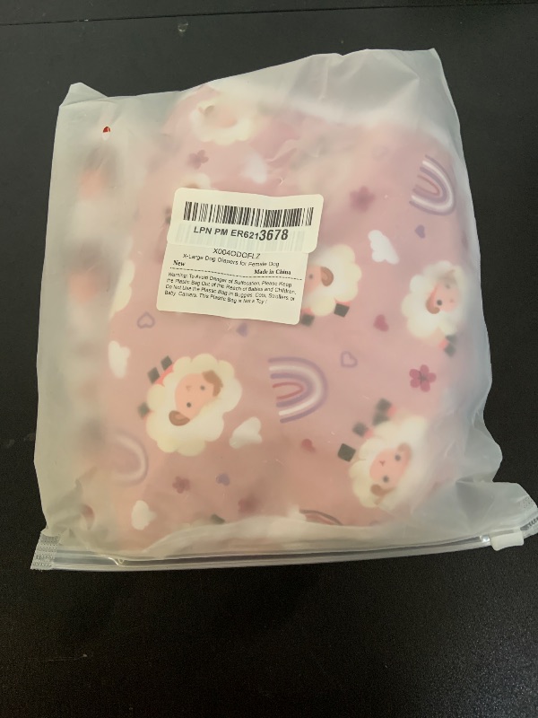 Photo 1 of FurVeluxia 3 Pack Washable Female Dog Diapers Sanitary Pantie with Adjustable Suspender, Reusable Doggy Diapers Super Absorbent Leakproof for Dog in Heat(XL, Aniaml)