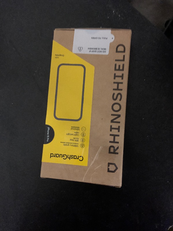 Photo 1 of RhinoShield Bumper Case Compatible with [iPhone 15 Pro] | CrashGuard - Shock Absorbent Slim Design Protective Cover 3.5M / 11ft Drop Protection - Graphite